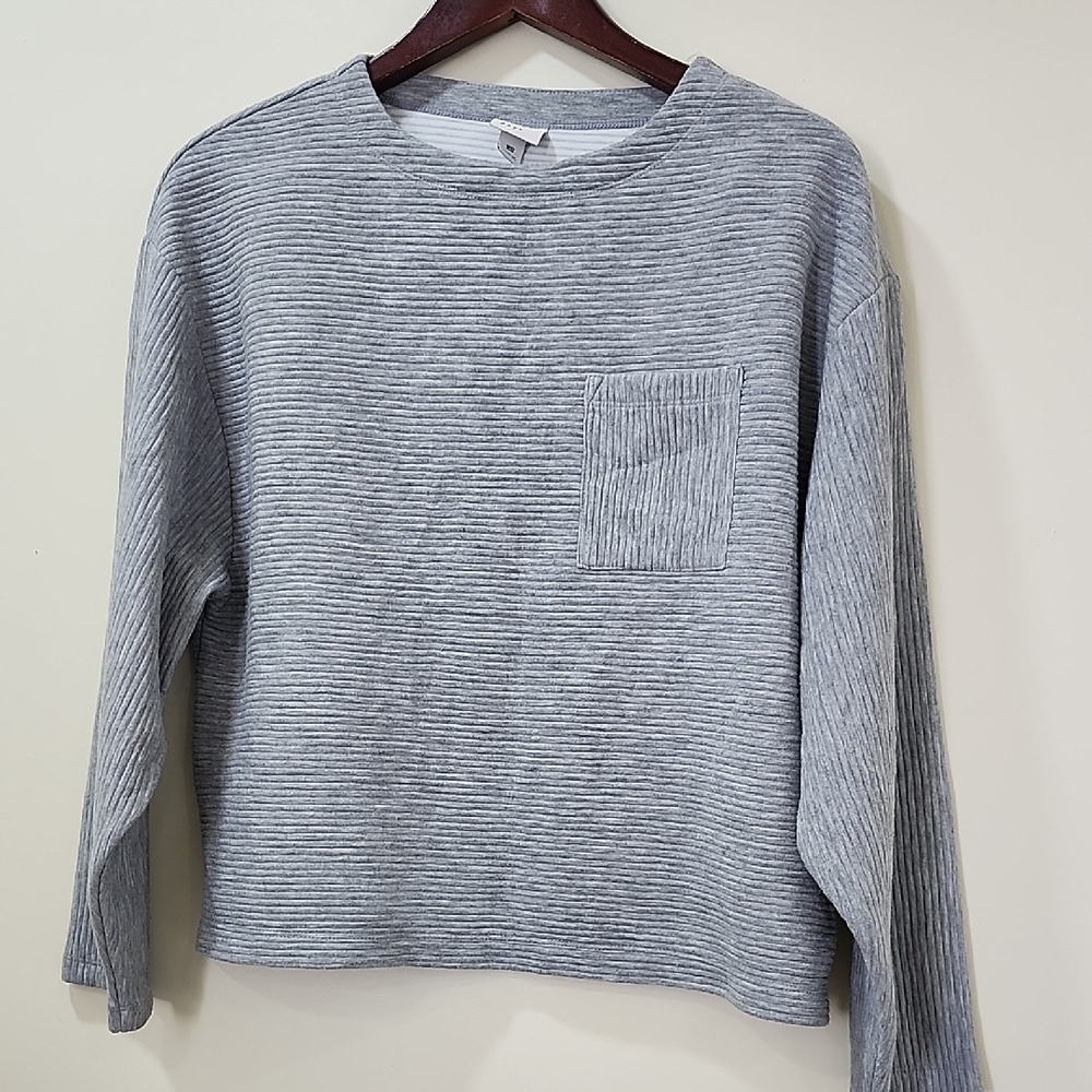 A New Day Light Gray Striped Top - Picture 5 of 10